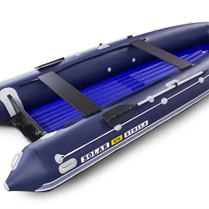 Лодка мотор. solar-470 strela jet tunnel синий